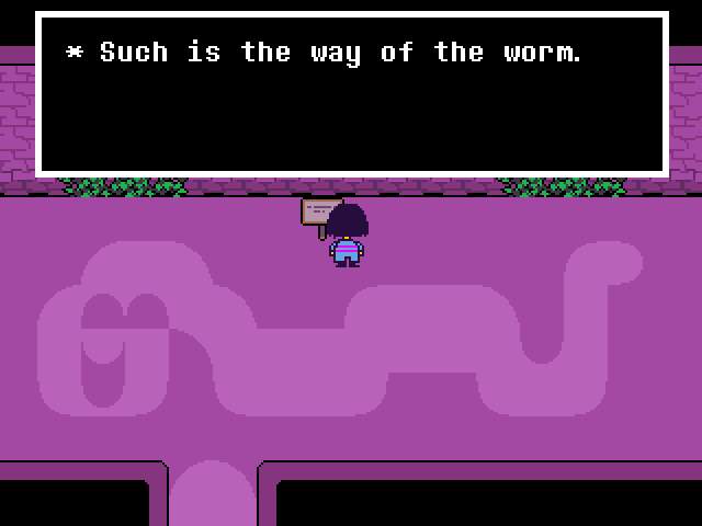 The same room - the floor tiles match the spike room, and are arranged in a path that resembles a worm.